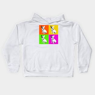 pop art square dogs white Kids Hoodie